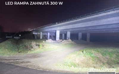 ukázka led rampa zahnutá 300w